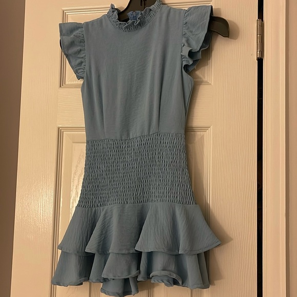 Miss Behave new with tags high neck smocked ruffle dress Selena tween size 10 - Picture 1 of 3